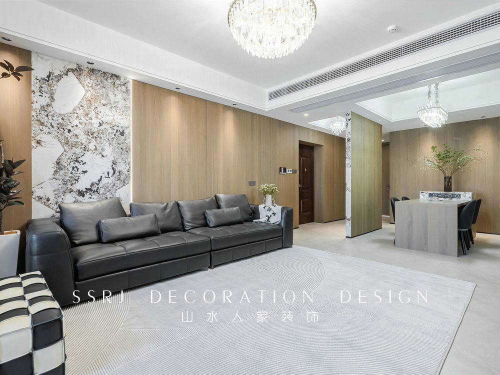 青山樽170平現代風格裝修效果圖