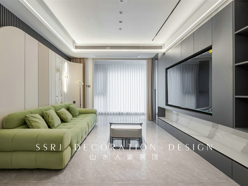 融創臨江府120平現代風格裝修效果圖