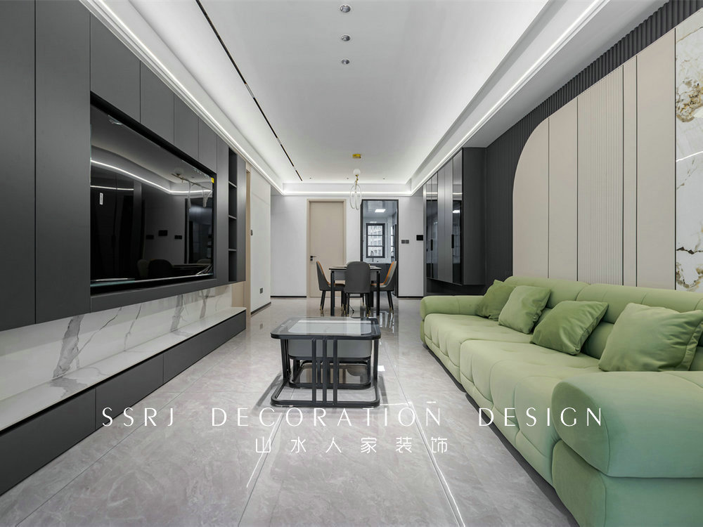 融創臨江府120平現代風格裝修效果圖