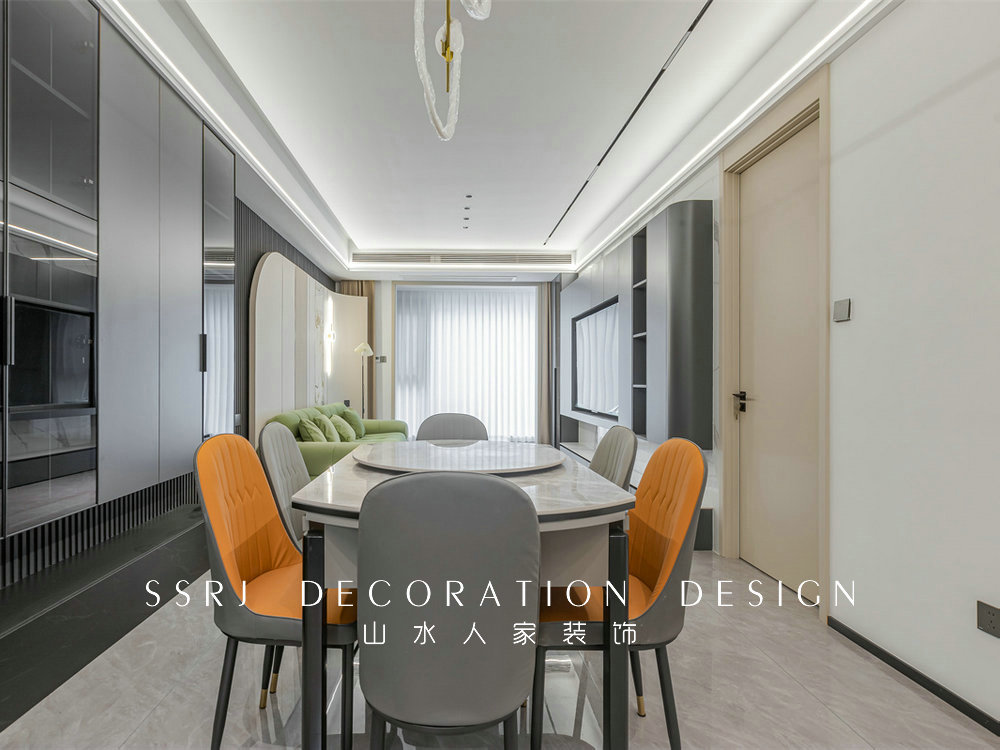 融創臨江府120平現代風格裝修效果圖