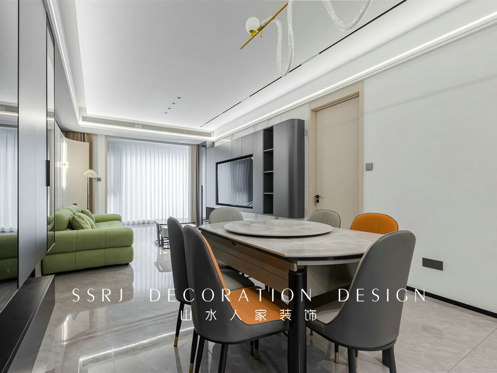 融創臨江府120平現代風格裝修效果圖