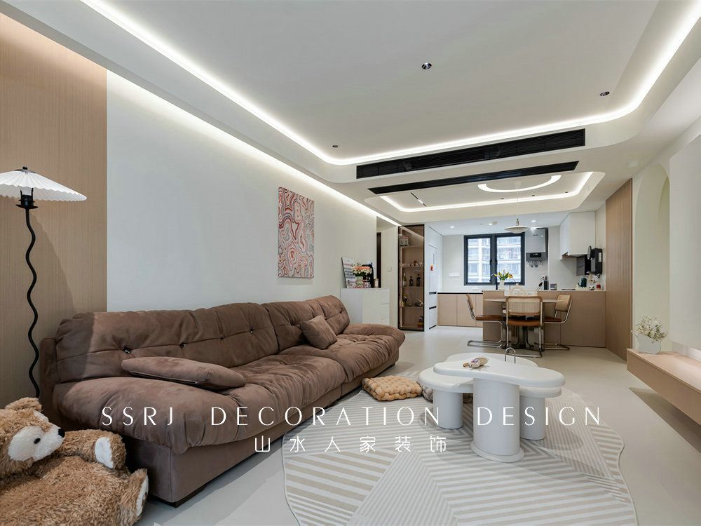 御央首府138平奶油風格裝修效果圖