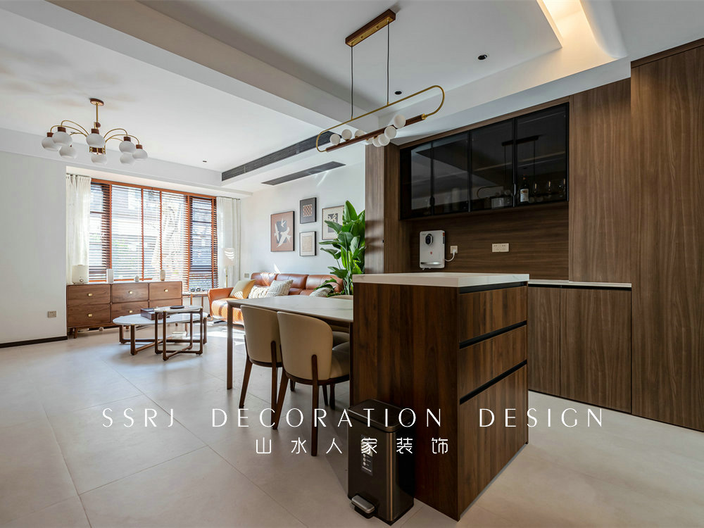 建發金茂璽悅310平中古風格裝修效果圖