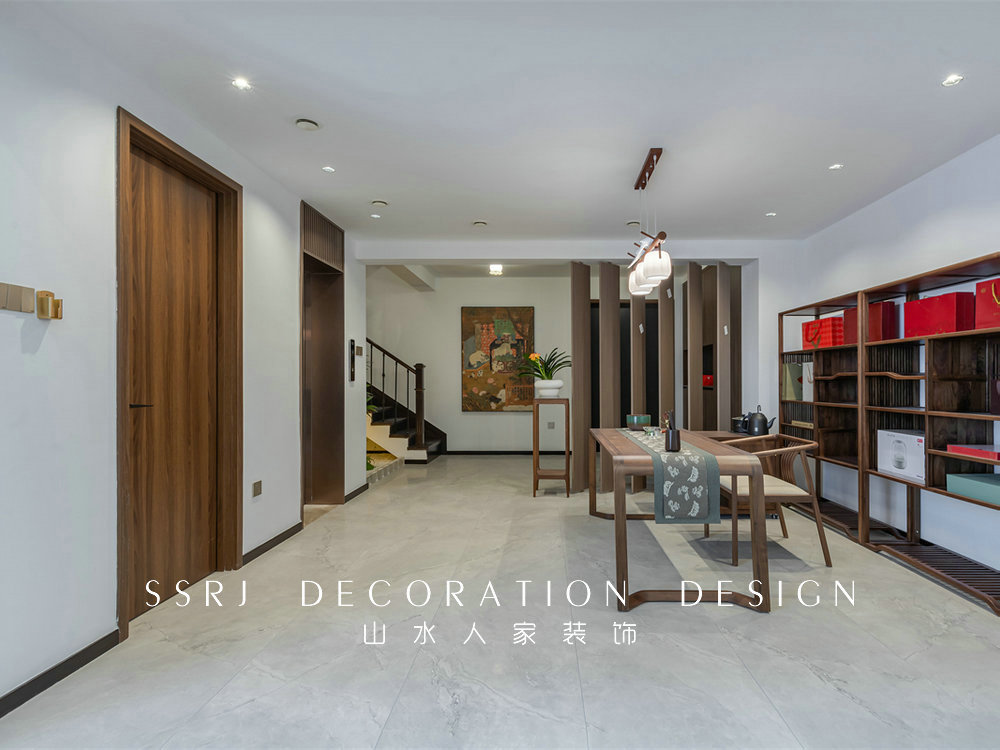 建發金茂璽悅310平中古風格裝修效果圖