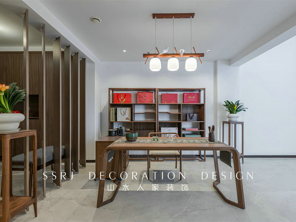 建發金茂璽悅310平中古風格裝修效果圖