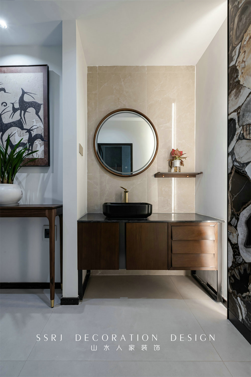 建發金茂璽悅310平中古風格裝修效果圖