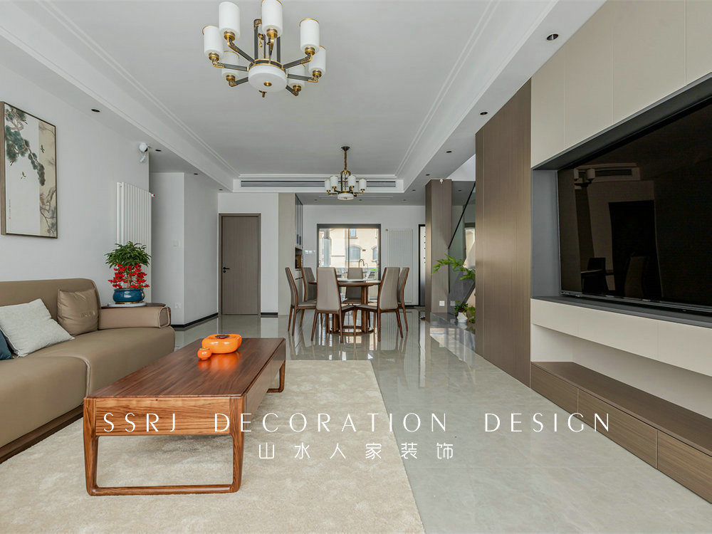 迦州橘郡246平復式現代中式風格裝修效果圖