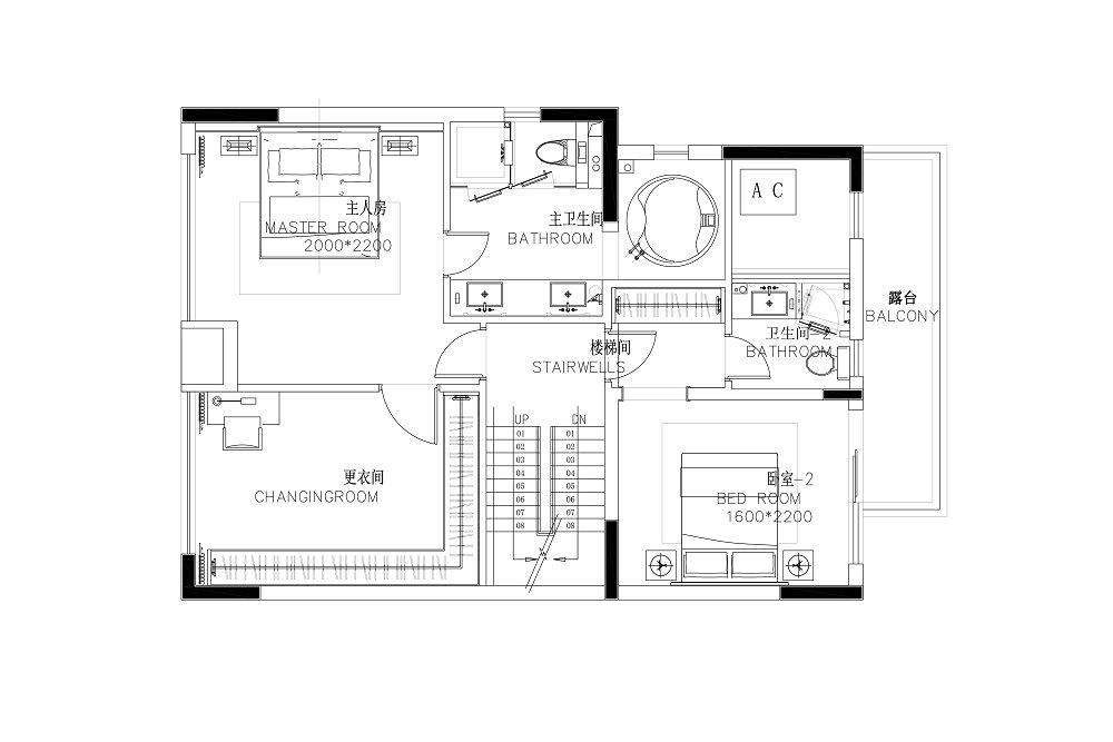 龍湖光谷城240平現代風格裝修效果圖
