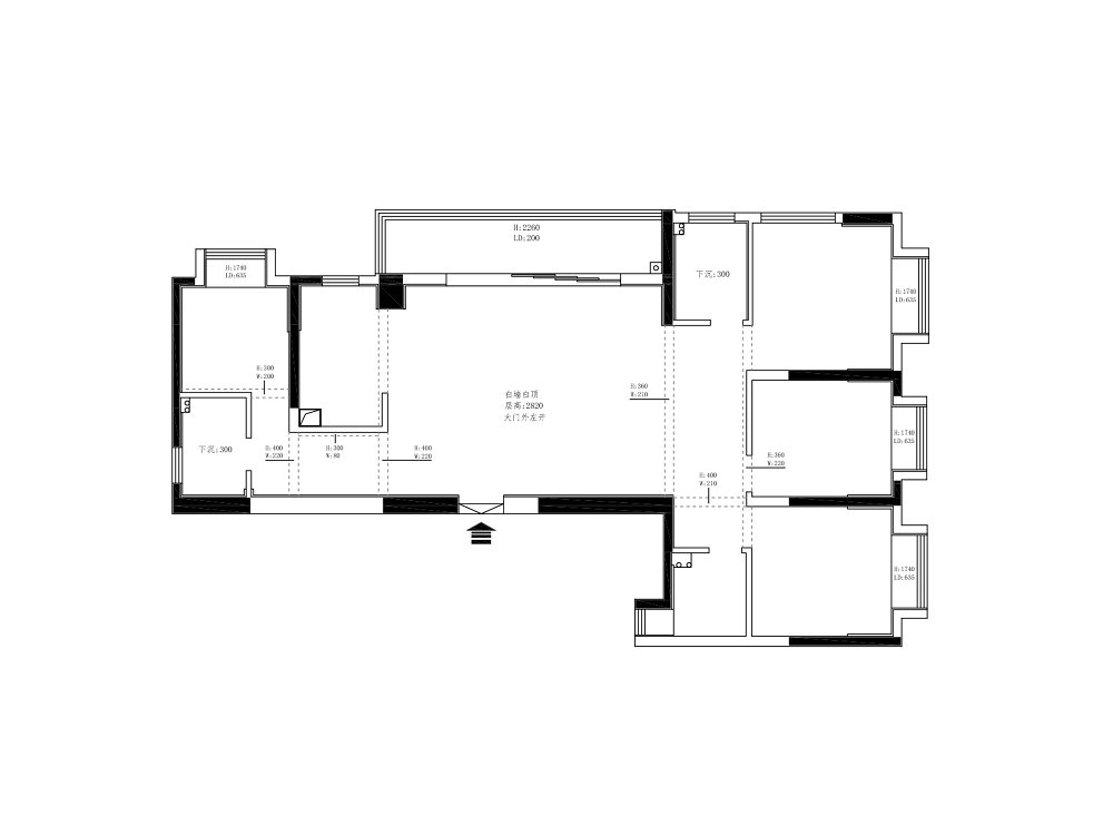 海格公館160平現代風格裝修效果圖