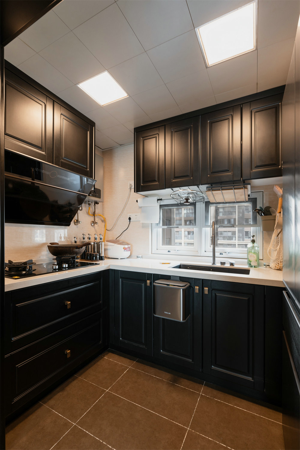 萬科城花璟苑90平復古風格裝修效果圖