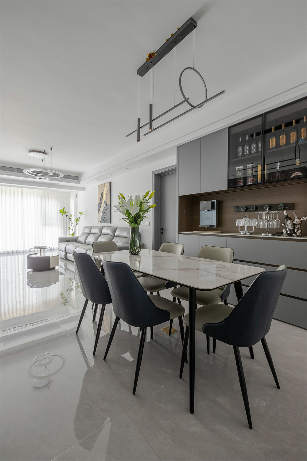 中建鉑公館122平現代風格裝修效果圖