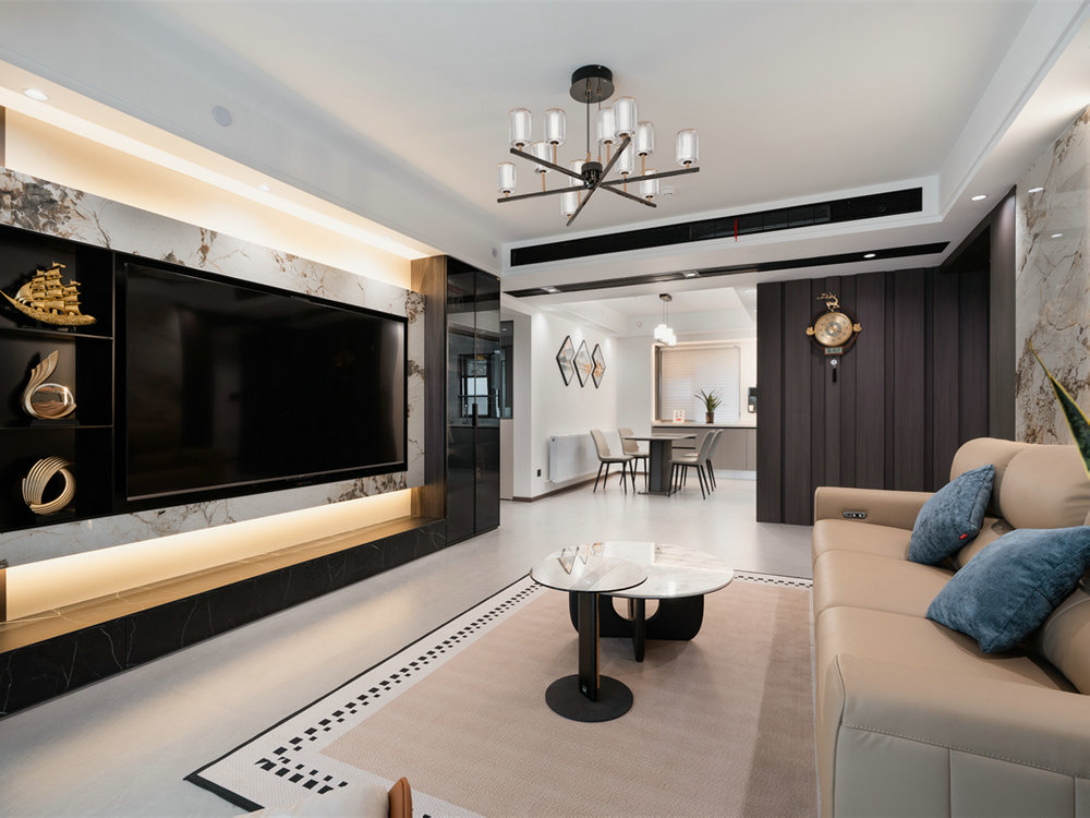 中建鉑公館164平現代風格裝修效果圖