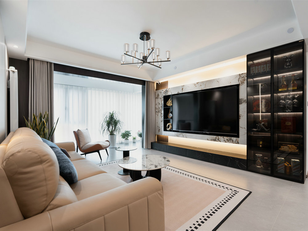 中建鉑公館164平現代風格裝修效果圖