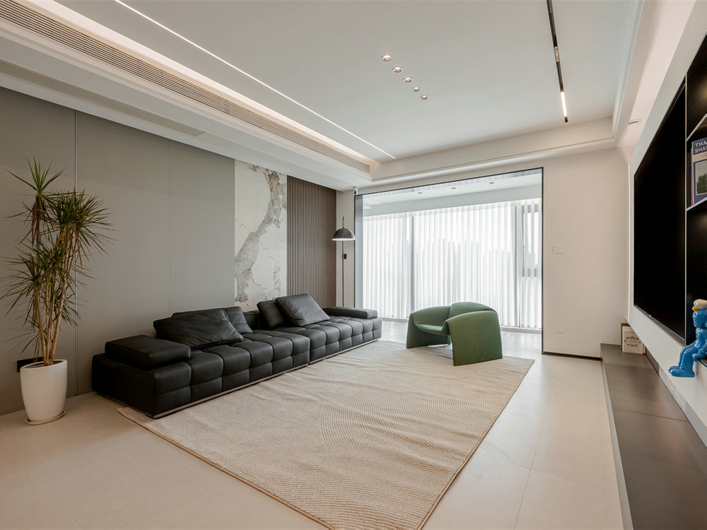 城投聯投江南岸140平意式極簡風格裝修效果圖