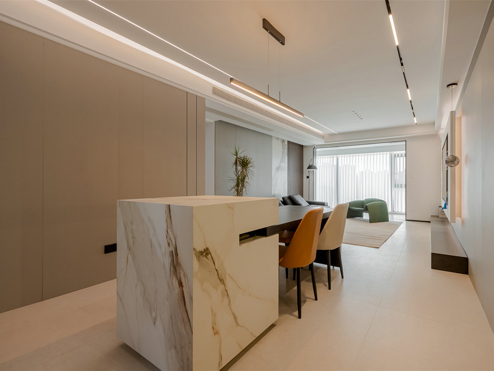 城投聯投江南岸140平意式極簡風格裝修效果圖