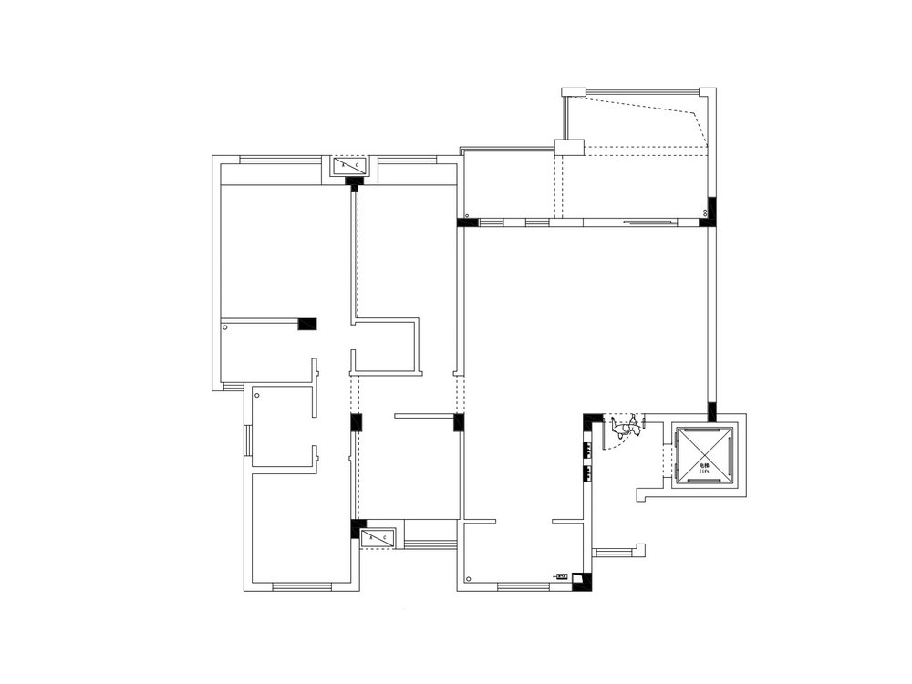 臨空香廷160平現代風格裝修效果圖