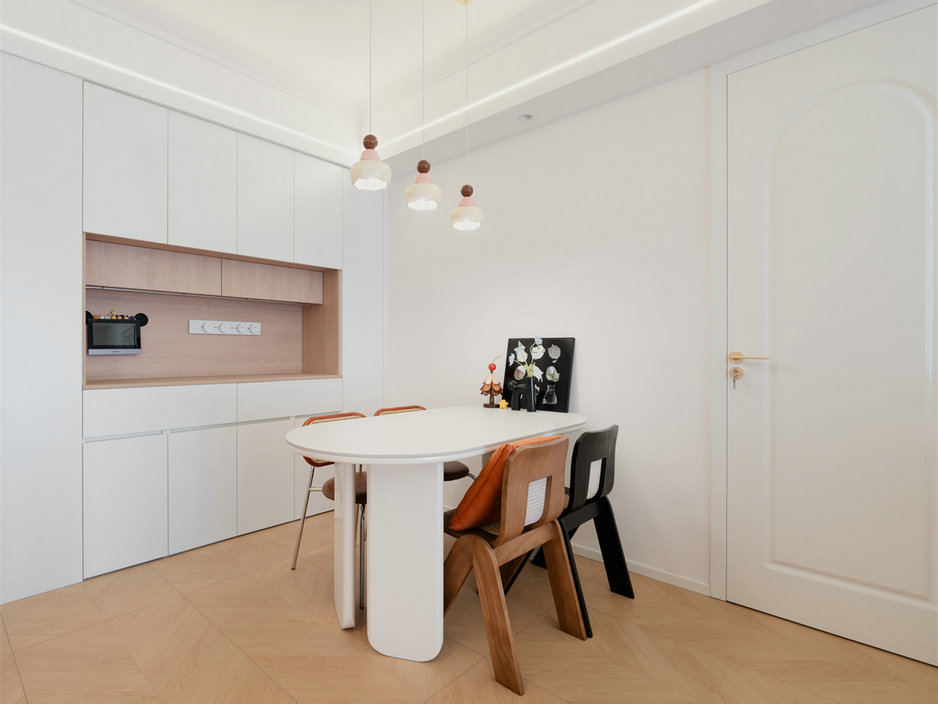 星譽國際云居127平現代奶油風格裝修效果圖