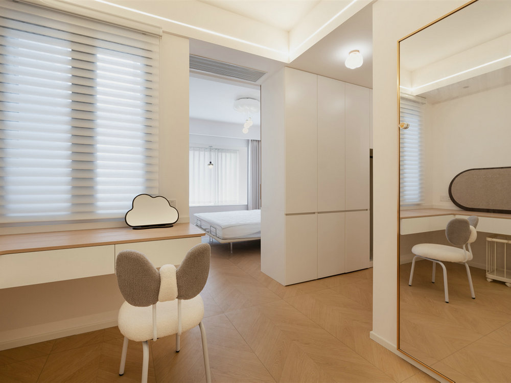 星譽國際云居127平現代奶油風格裝修效果圖