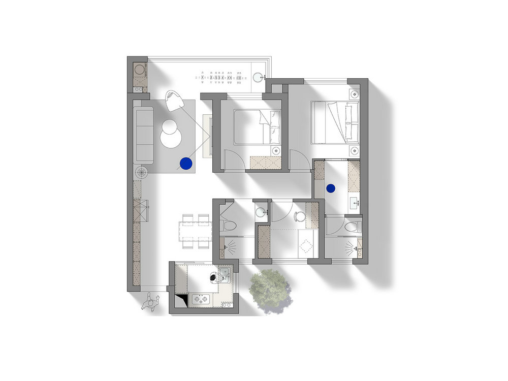 海格公館103平法式復古風格裝修效果圖