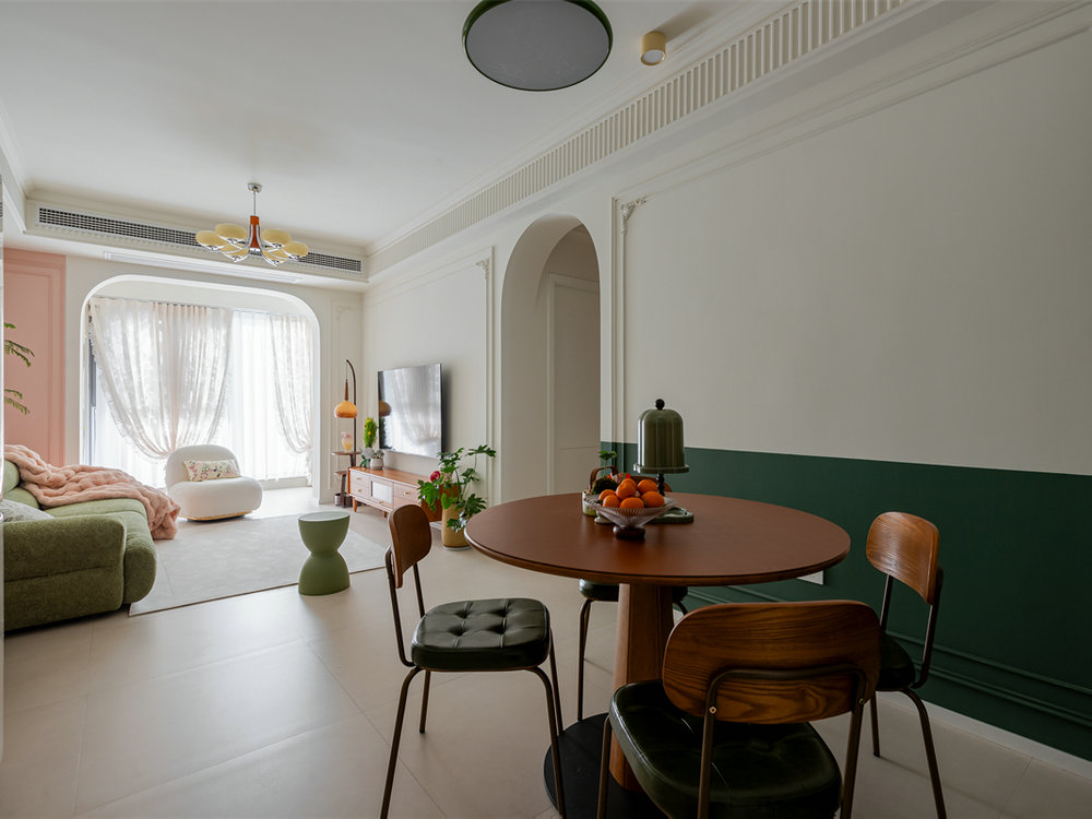 海格公館103平法式復古風格裝修效果圖