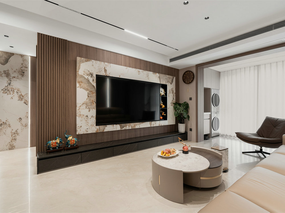 興華尚都國際133平現代輕奢風格裝修效果圖