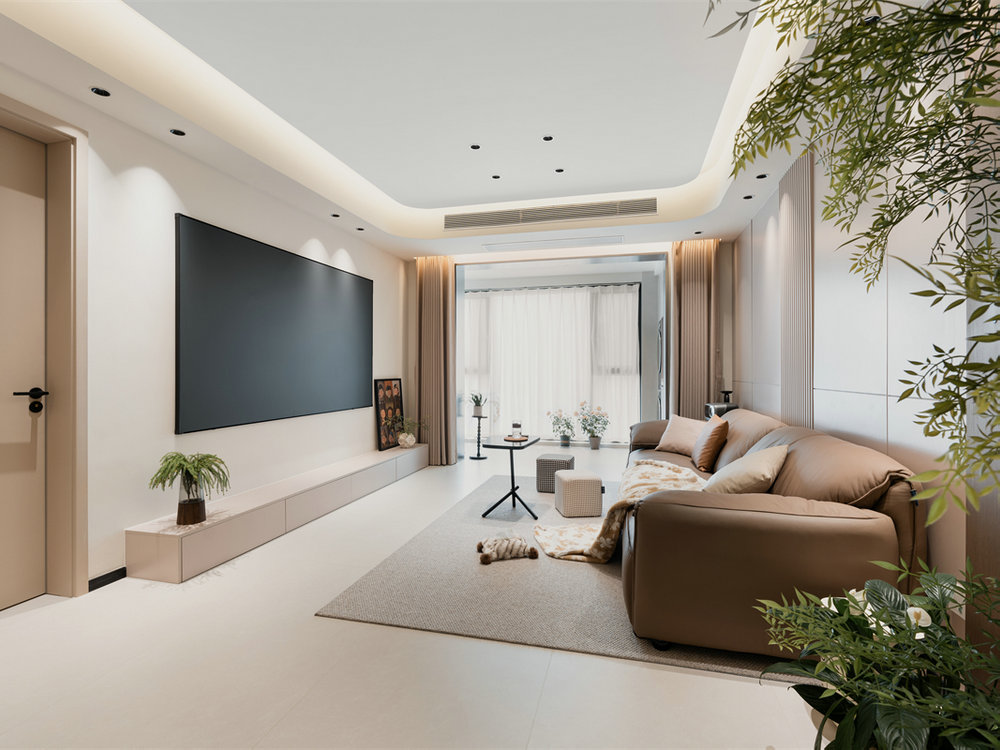 保利城云廷128平現代風格裝修效果圖