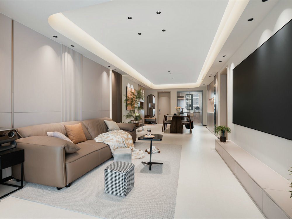 保利城云廷128平現代風格裝修效果圖