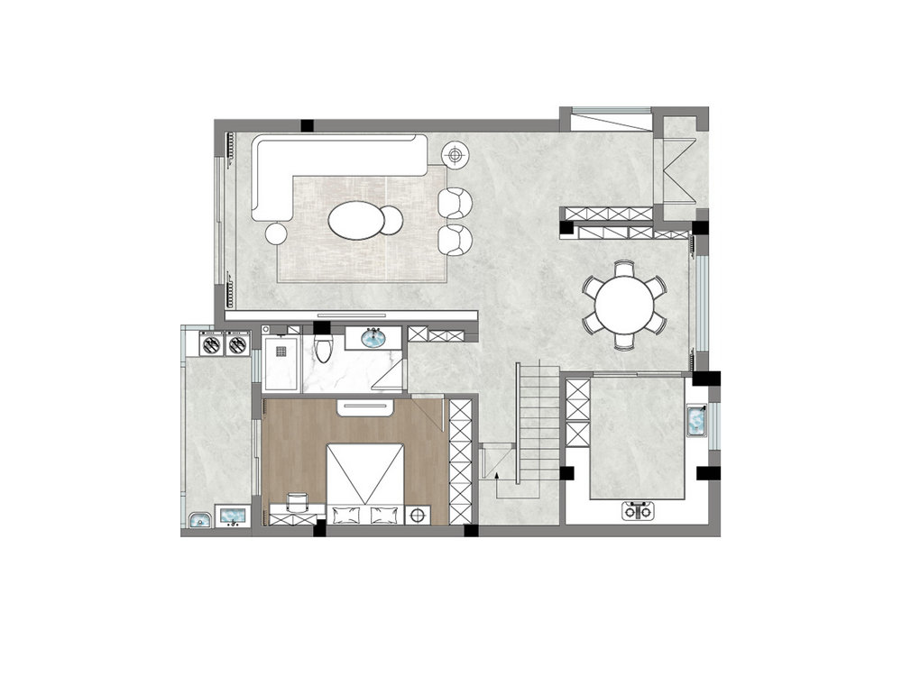 碧桂園映月灣300平現代風格別墅裝修效果圖