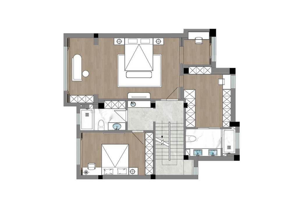 碧桂園映月灣300平現代風格別墅裝修效果圖