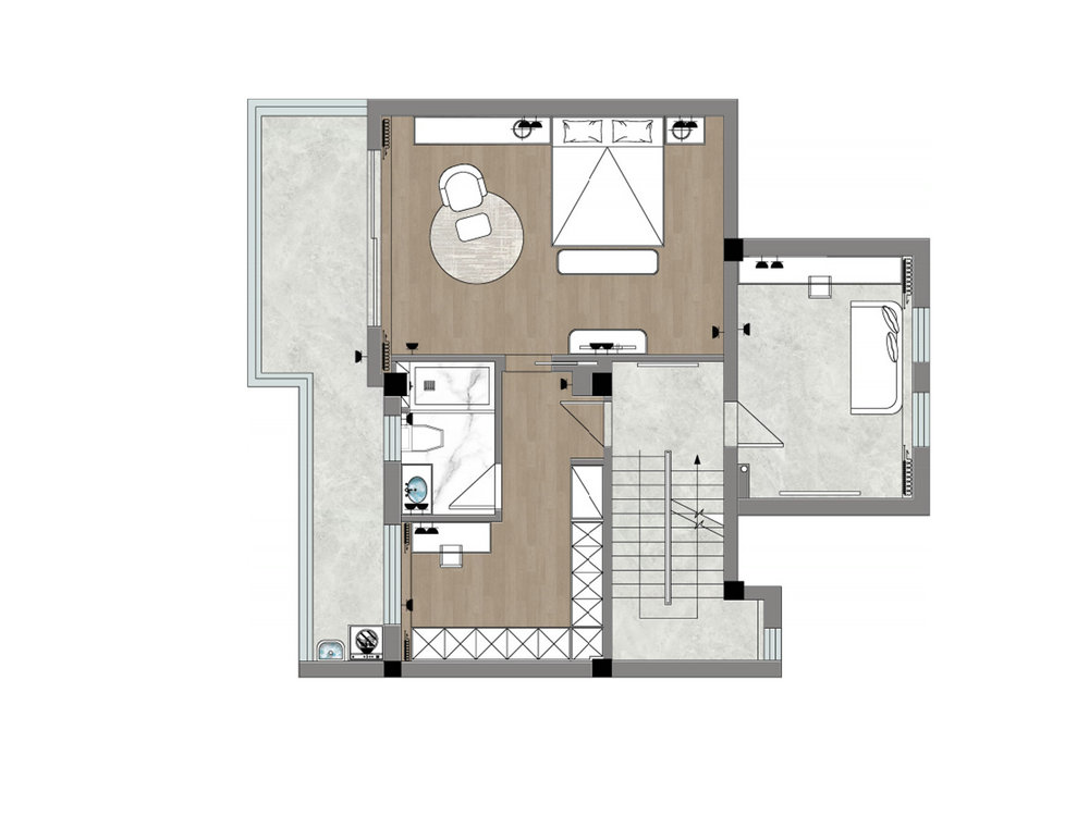 碧桂園映月灣300平現代風格別墅裝修效果圖