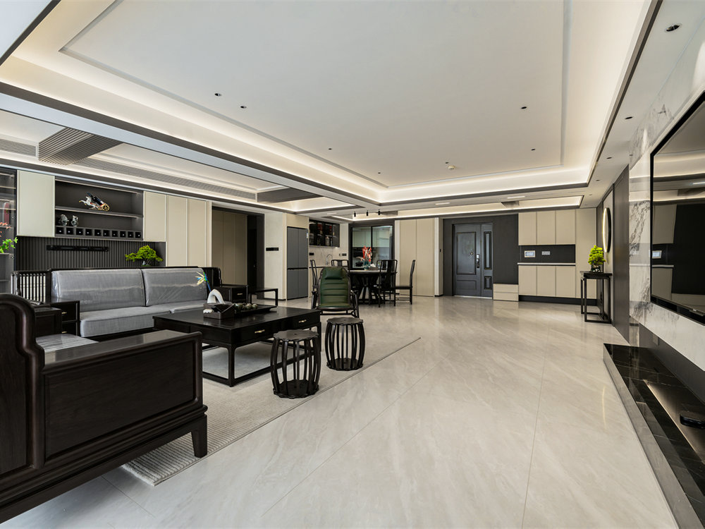 金沙泊岸220平新中式風格裝修效果圖