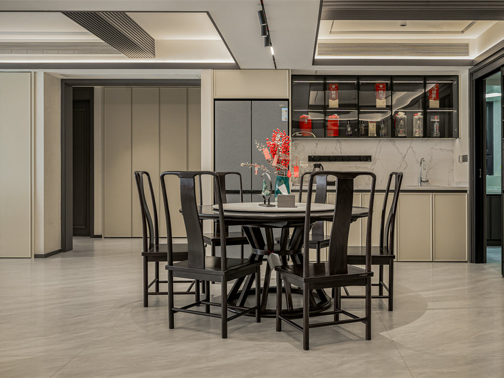 金沙泊岸220平新中式風格裝修效果圖