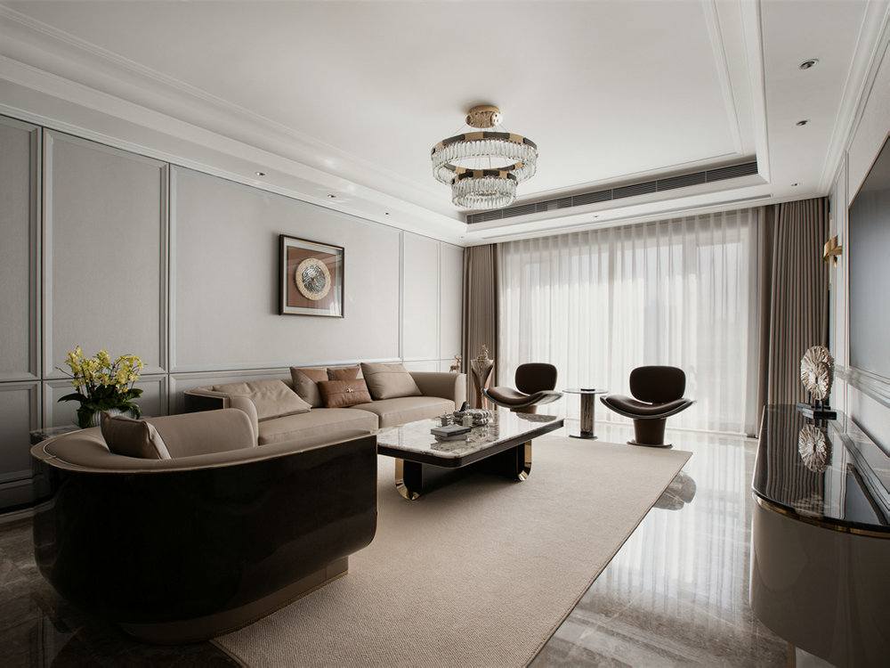 中海萬松九里270平港式輕奢風裝修效果圖