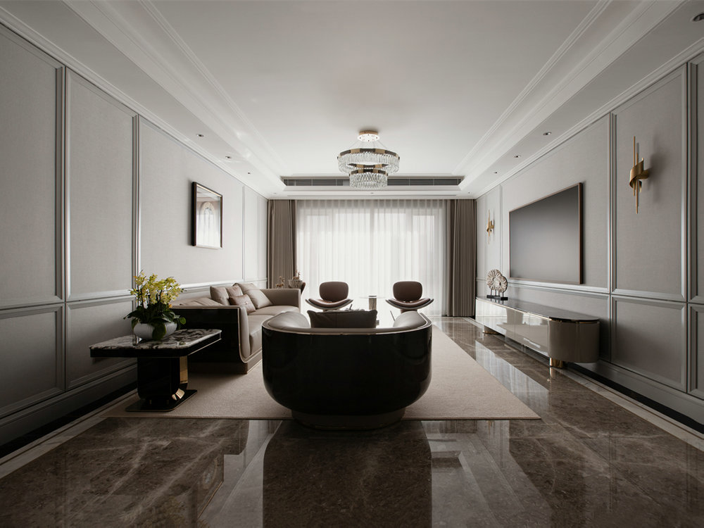 中海萬松九里270平港式輕奢風裝修效果圖