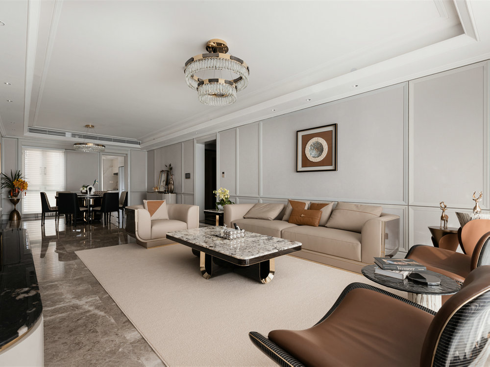 中海萬松九里270平港式輕奢風裝修效果圖