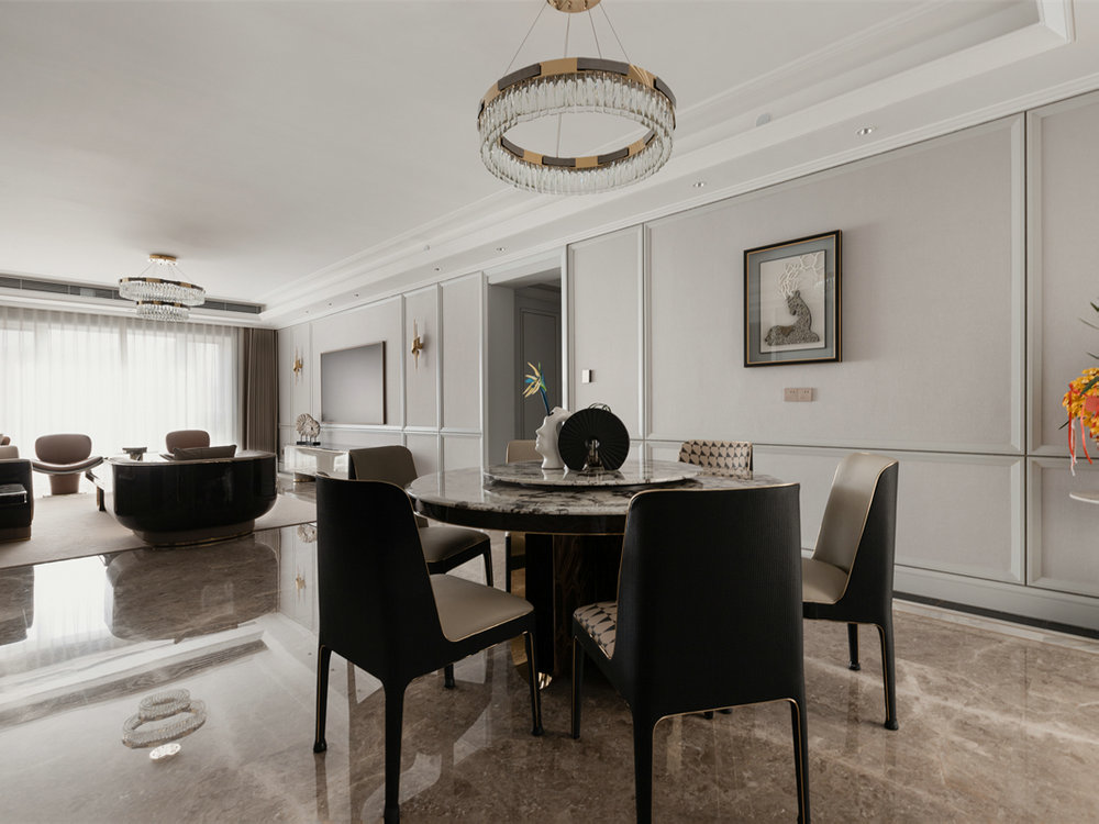 中海萬松九里270平港式輕奢風裝修效果圖