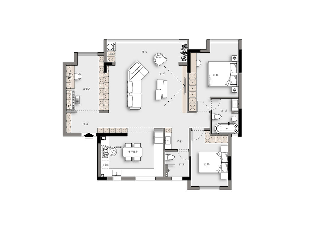 半島九里123平Jpandi風格裝修效果圖