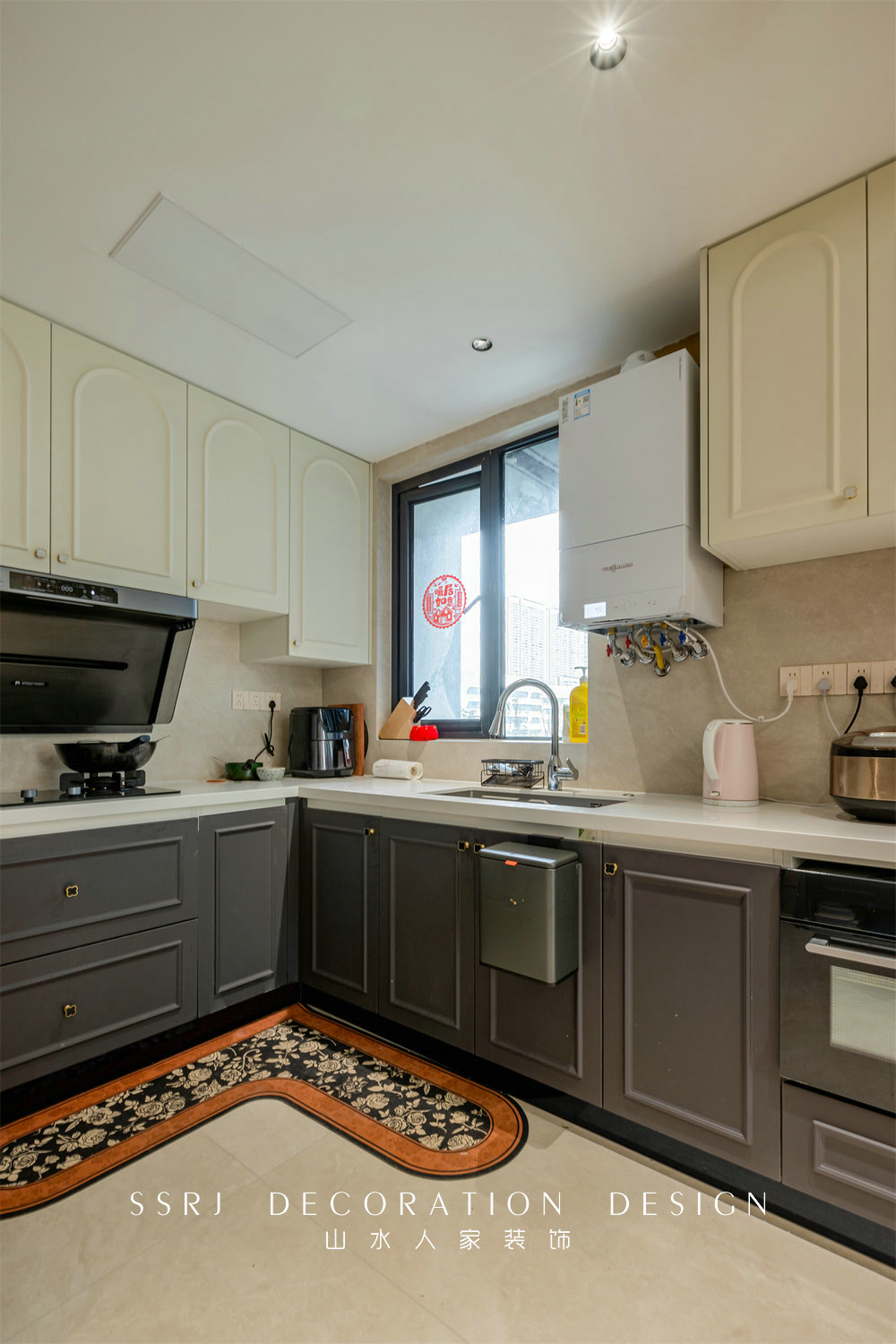 華僑城紅坊128平奶油法式風格裝修效果圖