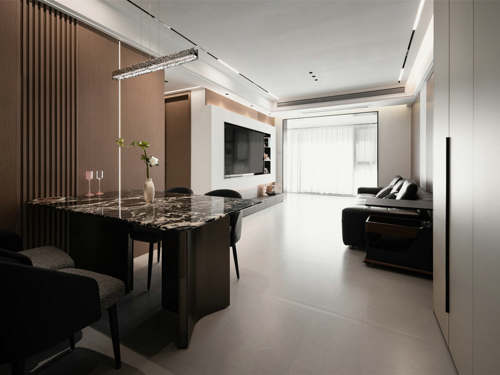 尚城國際106平意式極簡風格裝修效果圖