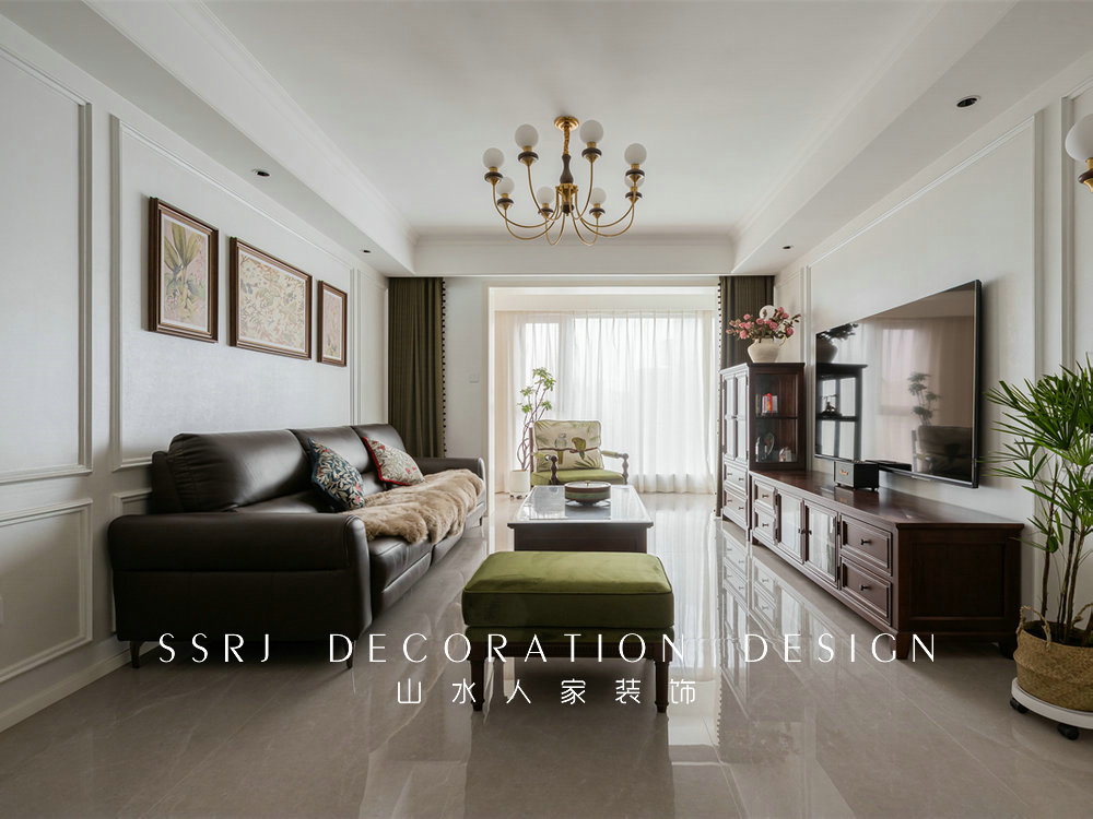 漢口印143平現代美式風格裝修效果圖