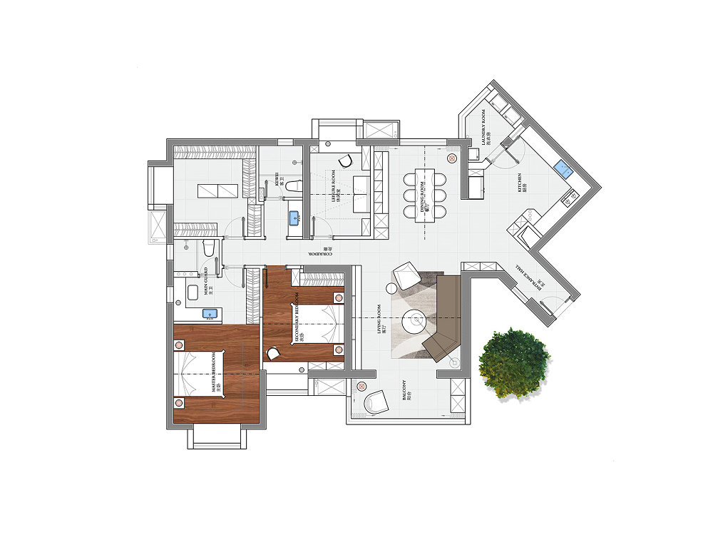 世紀江尚186平現代風格裝修效果圖
