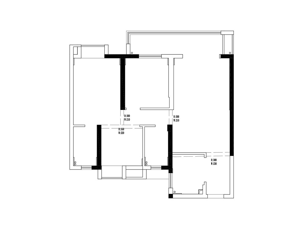 中建鉑公館112平奶油風格裝修效果圖