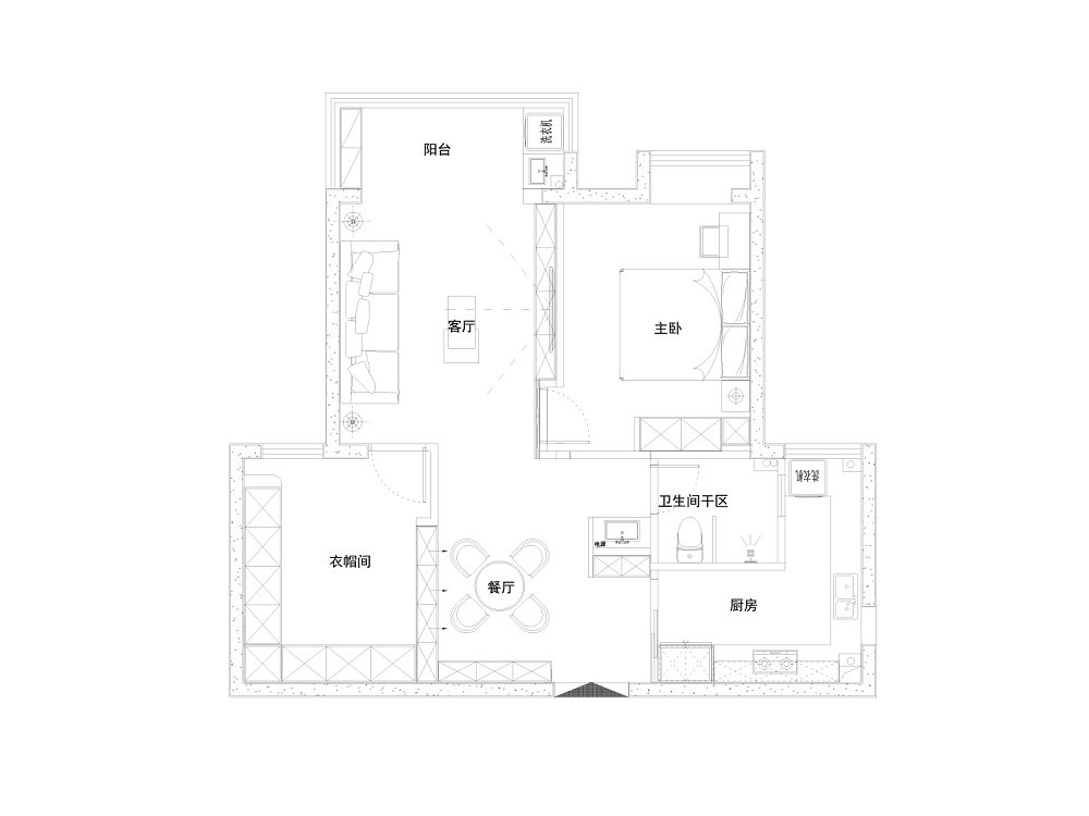 永泰時代95平現代輕奢風格裝修效果圖