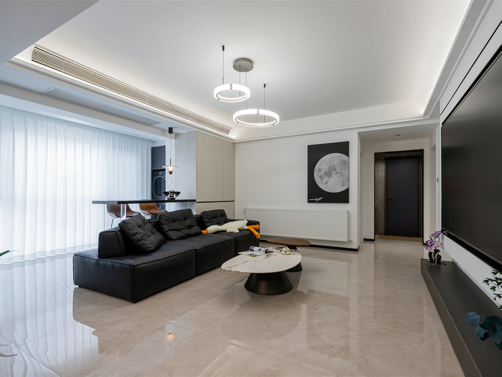 海林廣場123平現代風格裝修效果圖