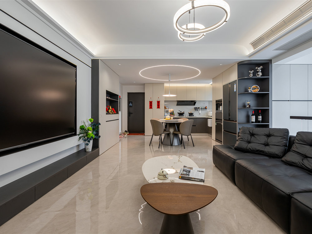 海林廣場123平現代風格裝修效果圖