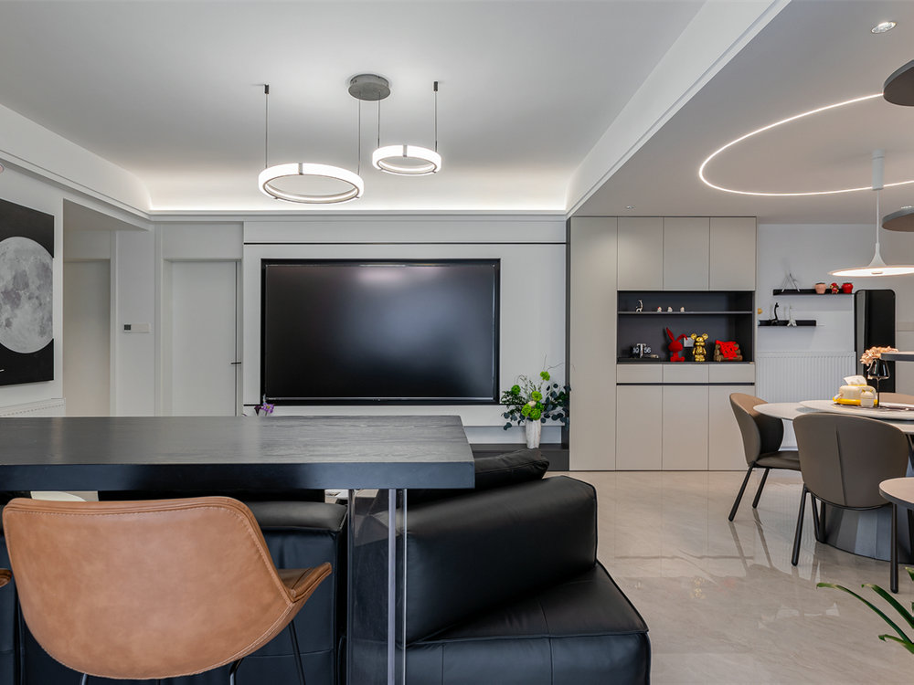 海林廣場123平現代風格裝修效果圖