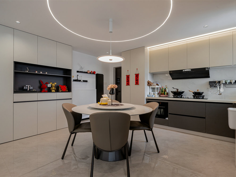 海林廣場123平現代風格裝修效果圖