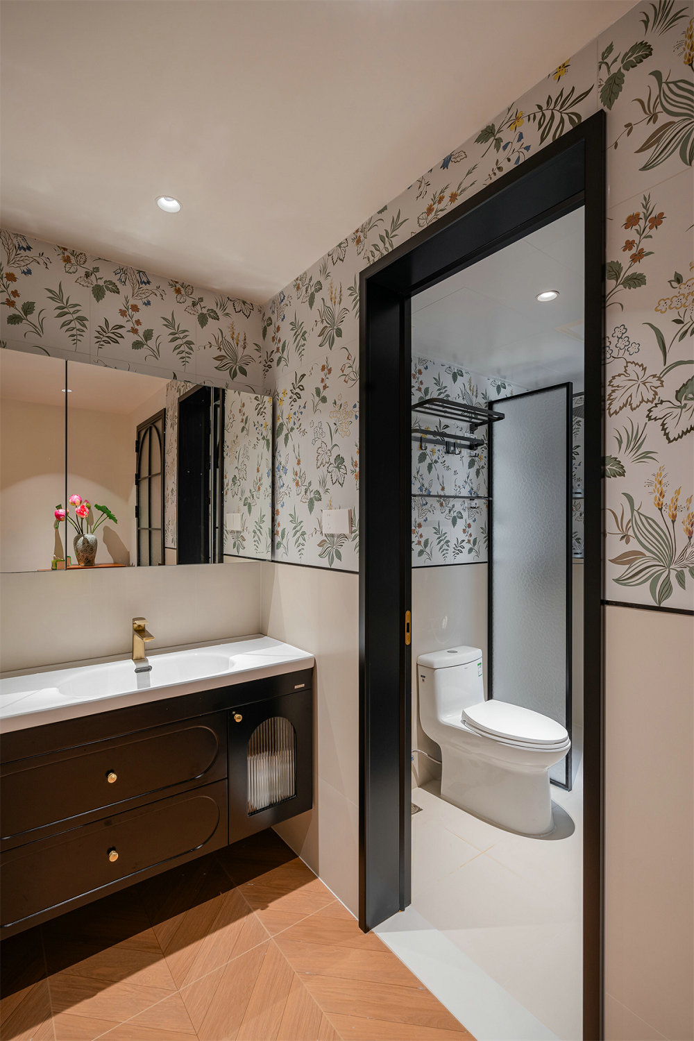 大華鉑金酈府110平中古風格裝修效果圖