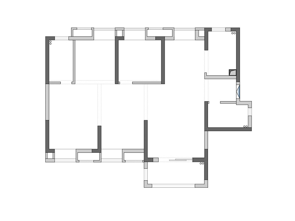 天匯龍城龍桂苑143平中古風格裝修效果圖