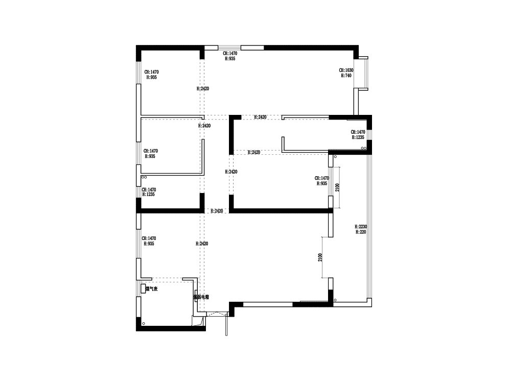 嘉河盛景190平現代風格裝修效果圖